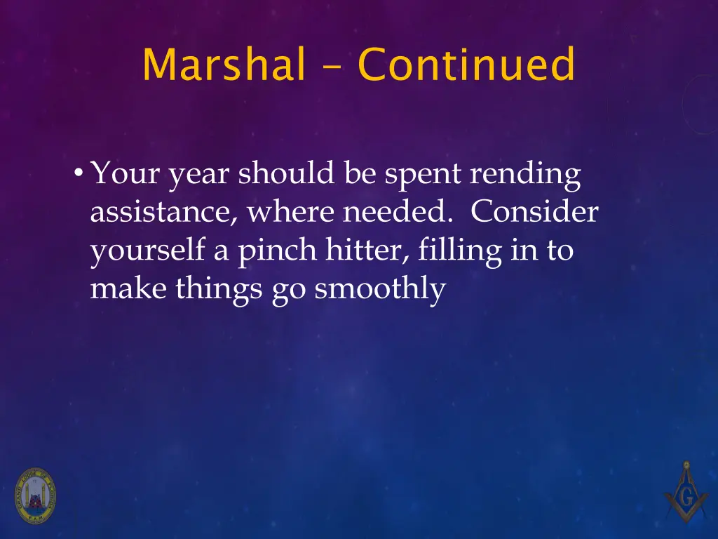 marshal continued