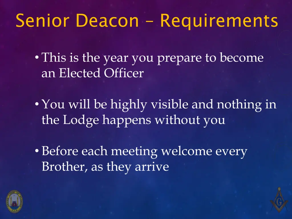 senior deacon requirements 3