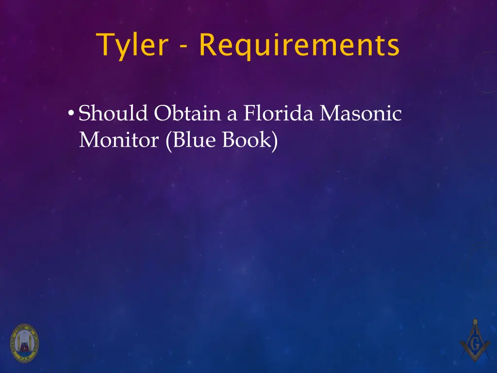 tyler requirements