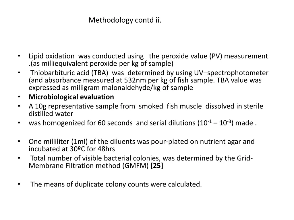 methodology contd ii