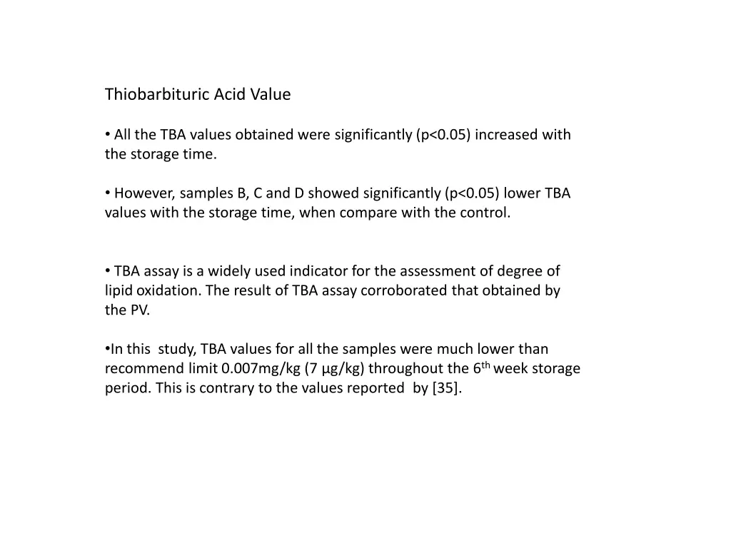 thiobarbituric acid value