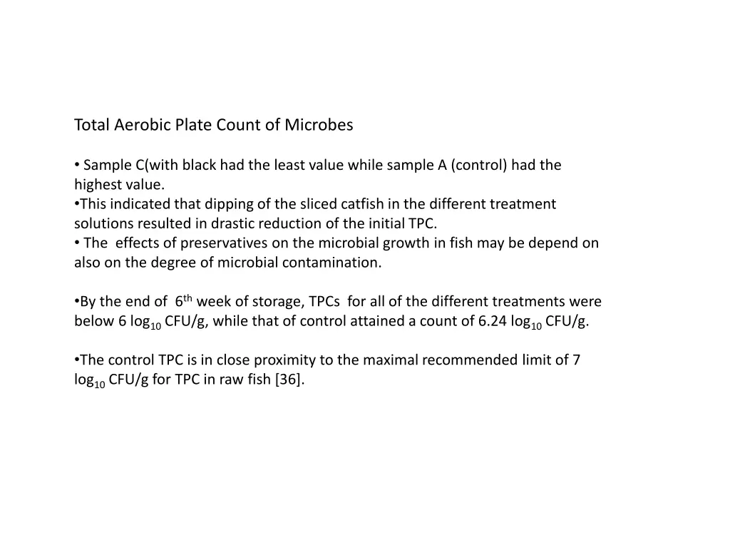 total aerobic plate count of microbes