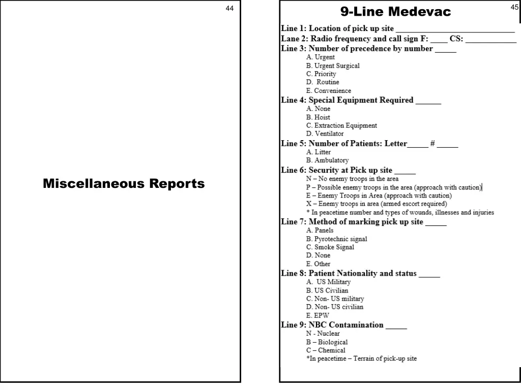 9 line medevac