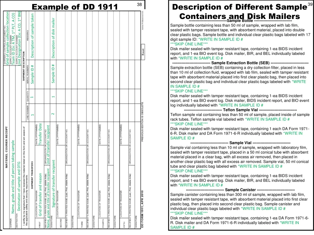 example of dd 1911