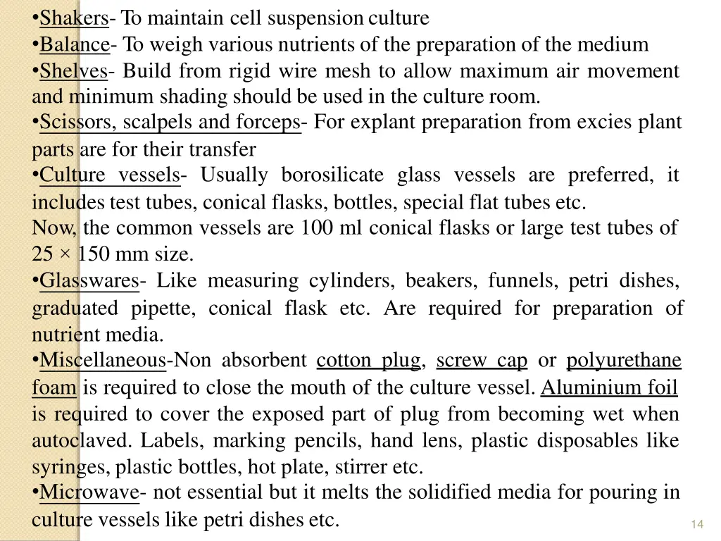 shakers to maintain cell suspensionculture