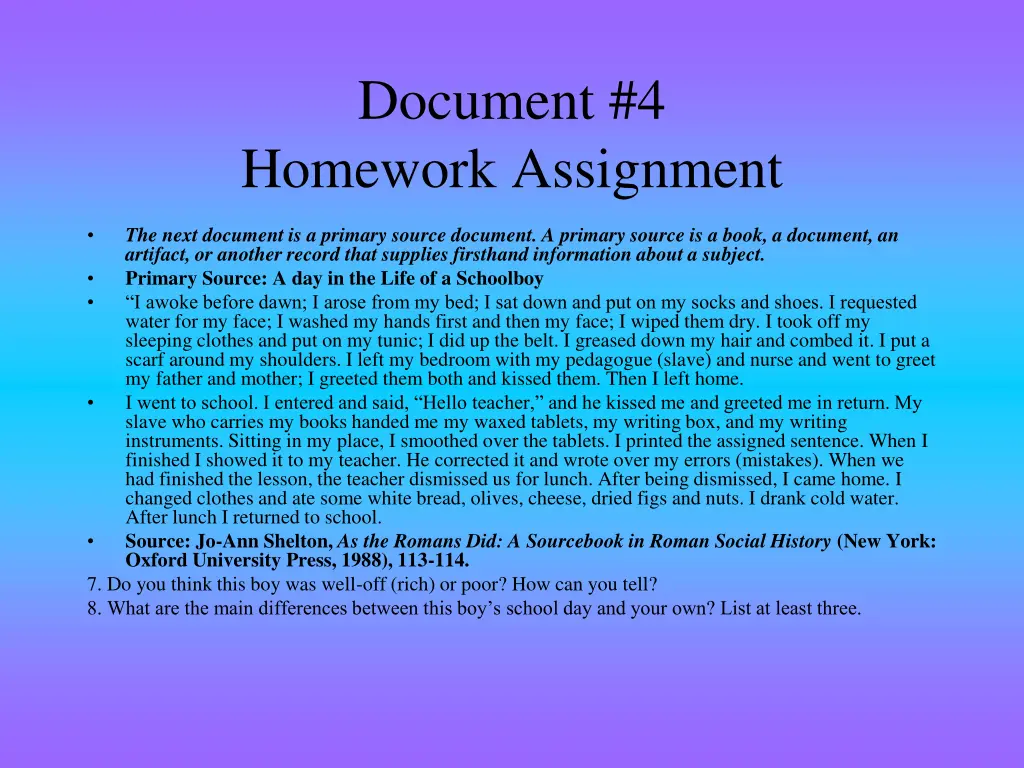 document 4 homework assignment