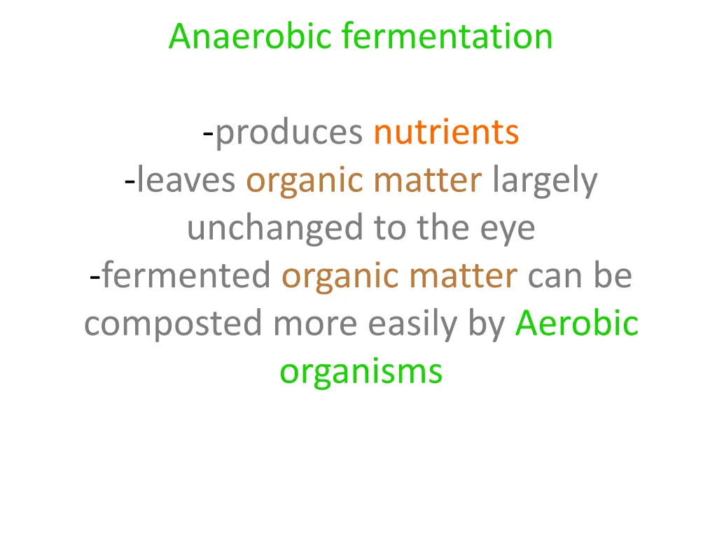 anaerobic fermentation