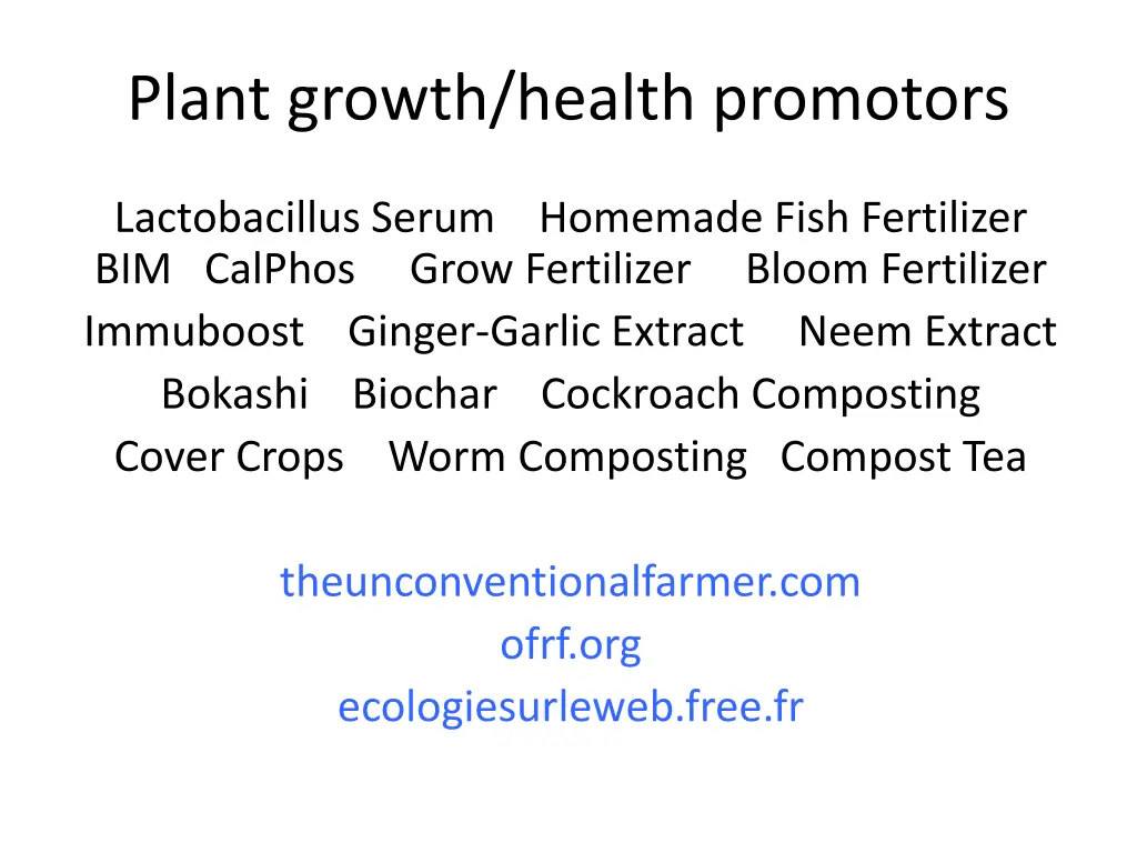 plant growth health promotors