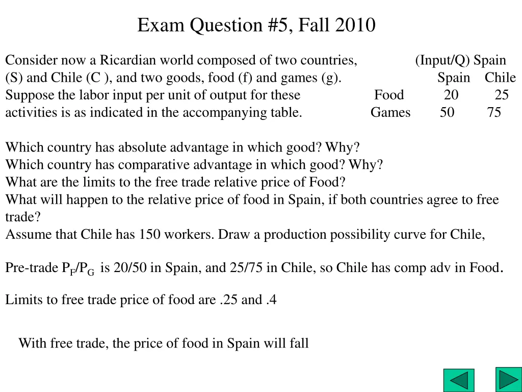 exam question 5 fall 2010