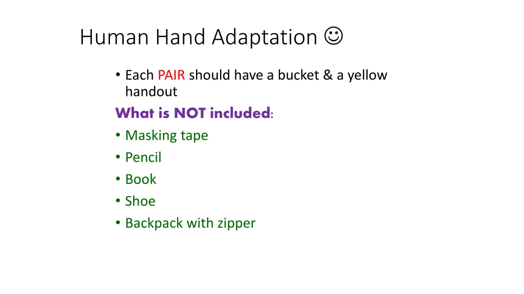 human hand adaptation