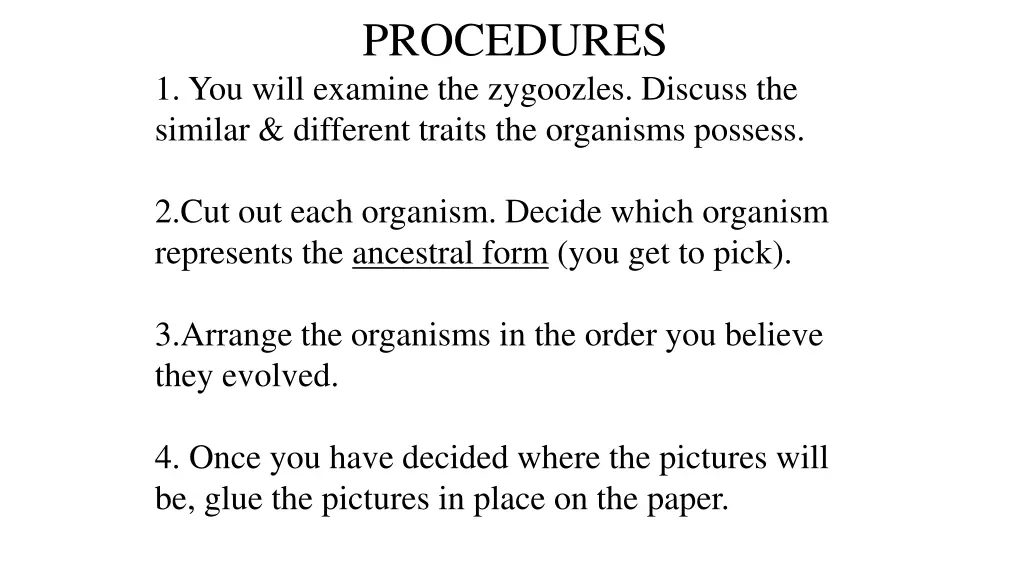 procedures