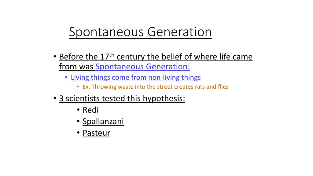 spontaneous generation