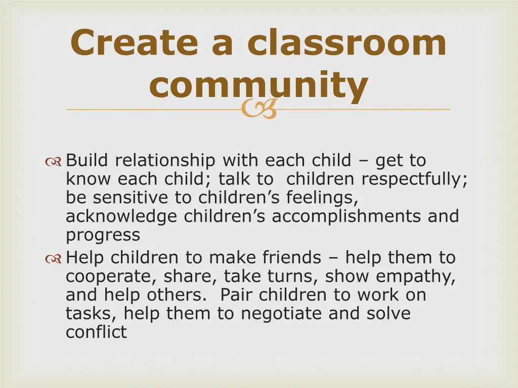 create a classroom community