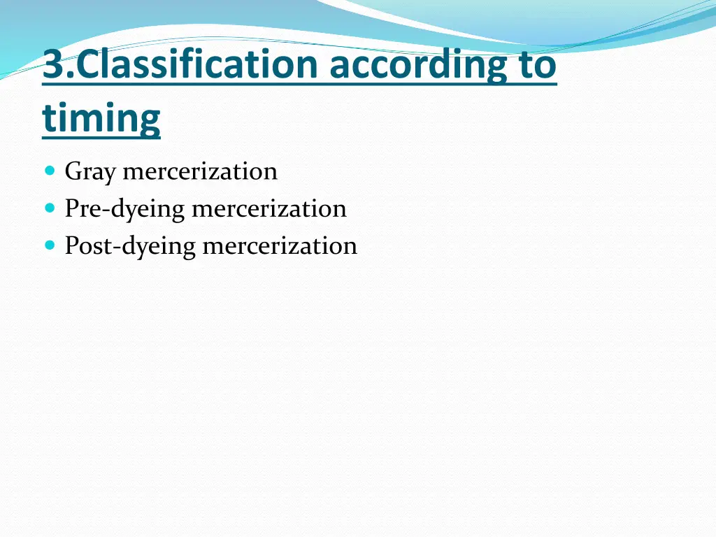 3 classification according to timing