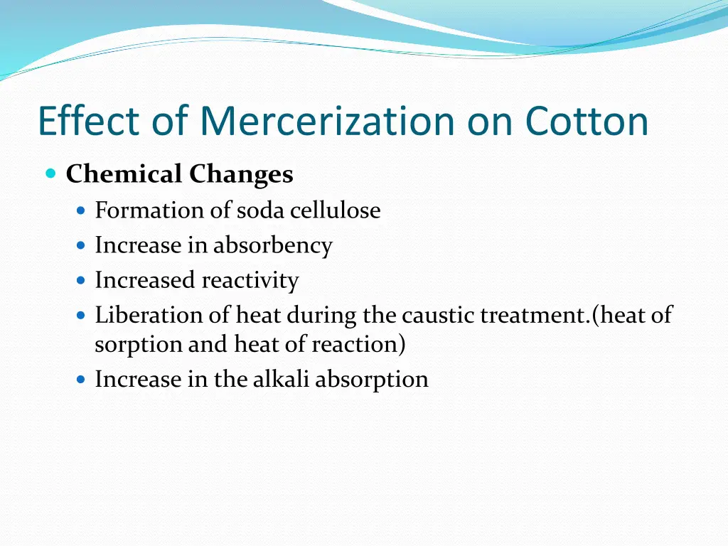 effect of mercerization on cotton 2