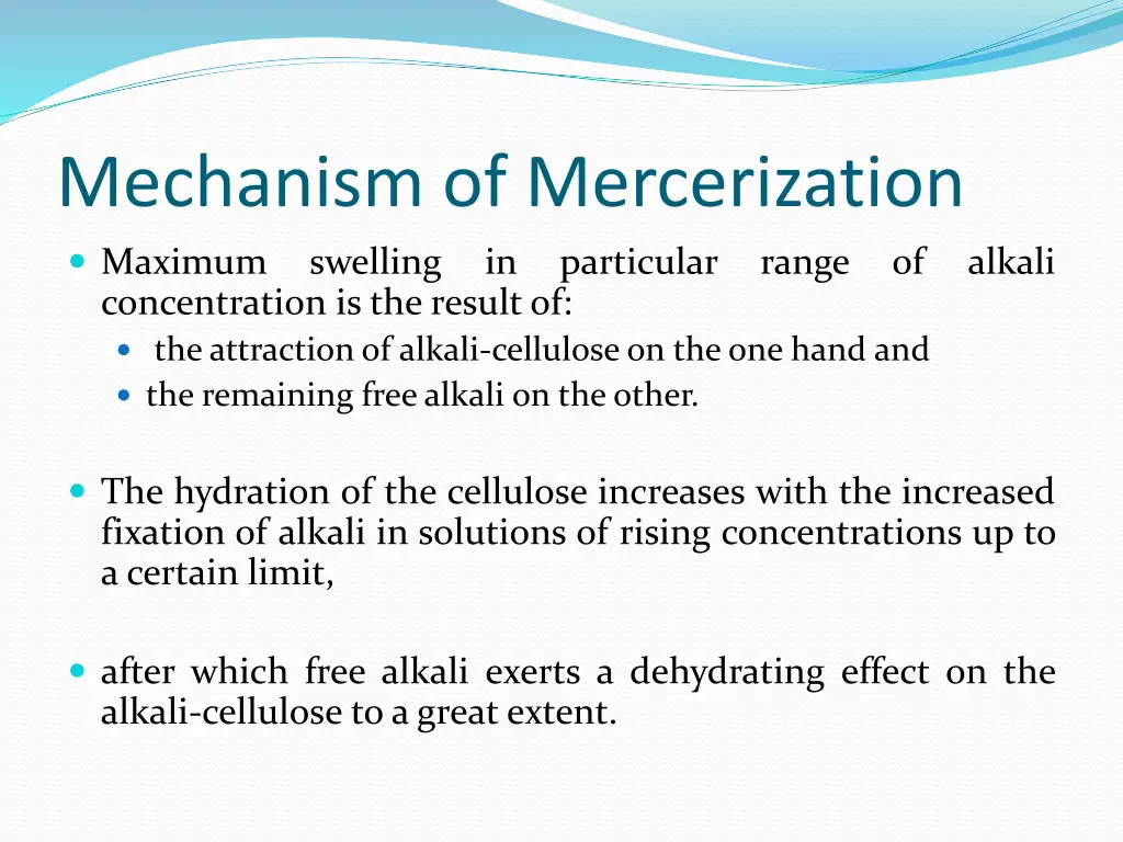 mechanism of mercerization 1