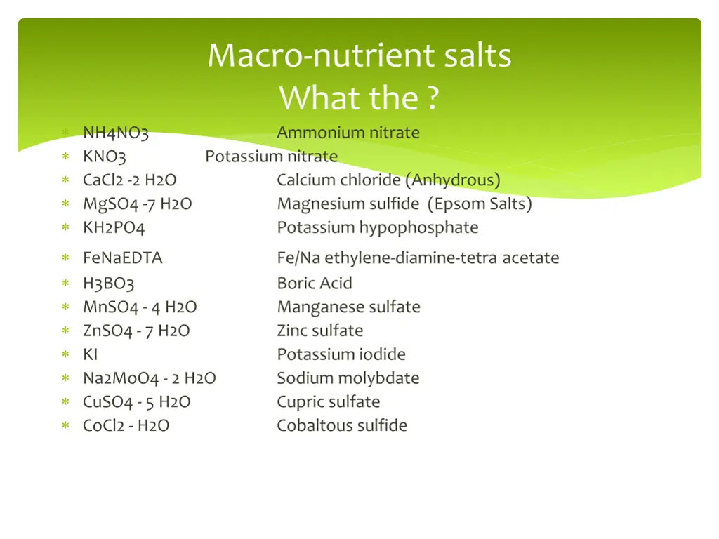 macro nutrient salts what the