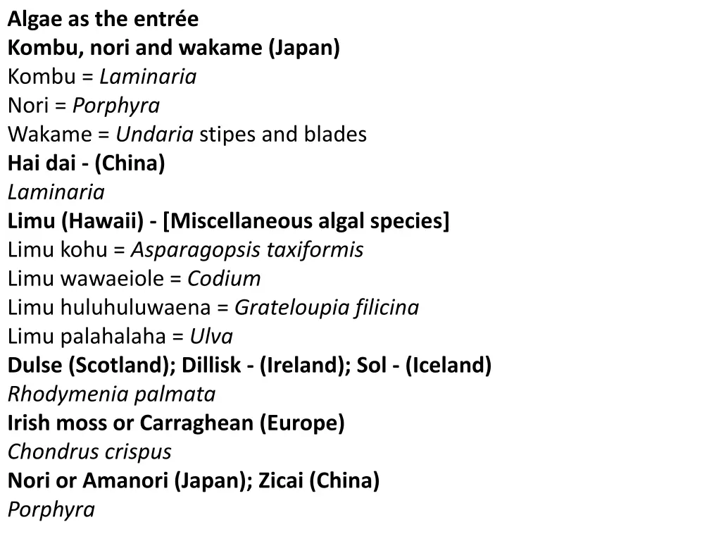 algae as the entr e kombu nori and wakame japan