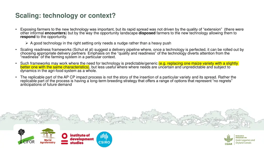 scaling technology or context