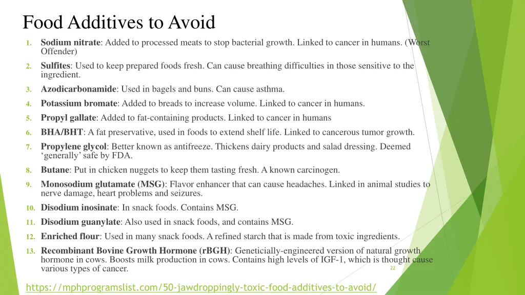 food additives to avoid sodium nitrate added