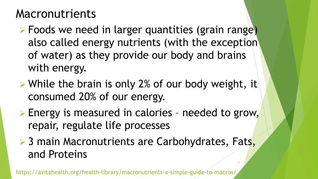 macronutrients foods we need in larger quantities