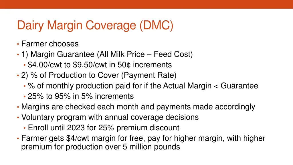 dairy margin coverage dmc 2