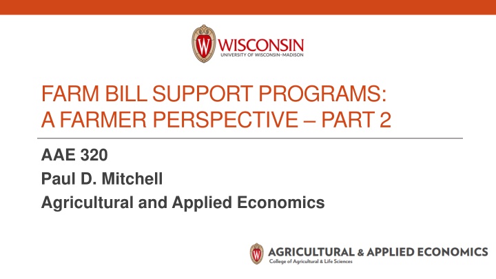 farm bill support programs a farmer perspective