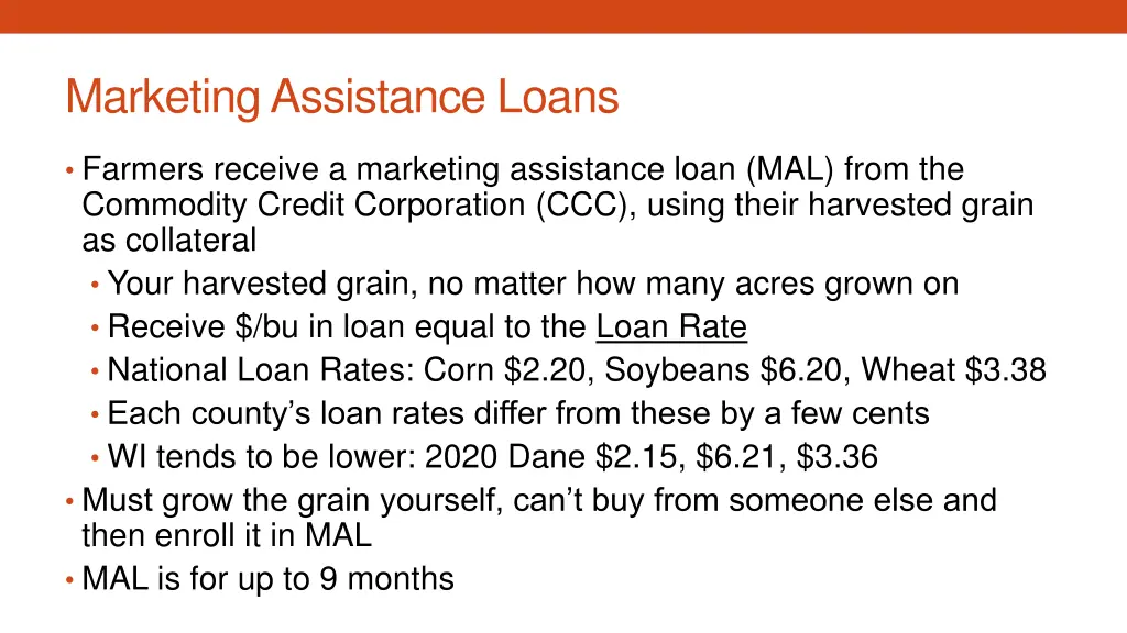 marketing assistance loans