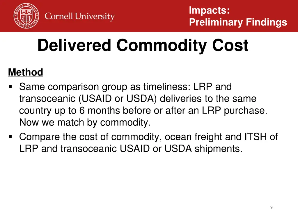 impacts preliminary findings 4