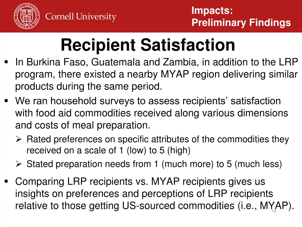 impacts preliminary findings 7