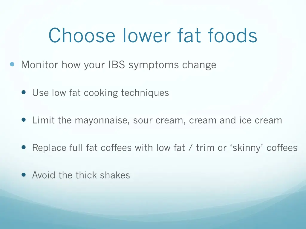 choose lower fat foods