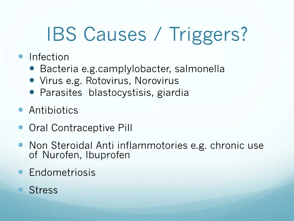 ibs causes triggers