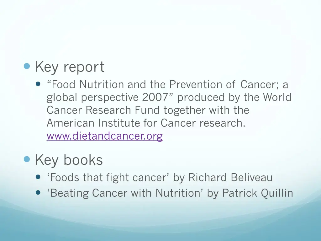 key report food nutrition and the prevention