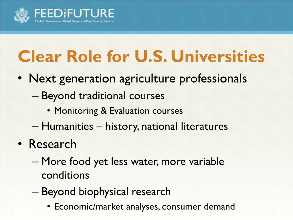 clear role for u s universities next generation