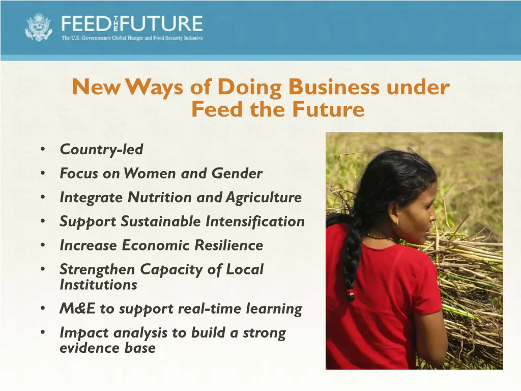 new ways of doing business under feed the future