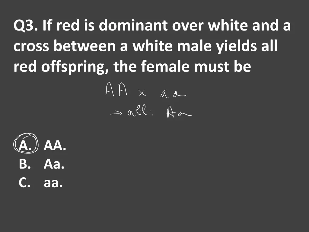 q3 if red is dominant over white and a cross