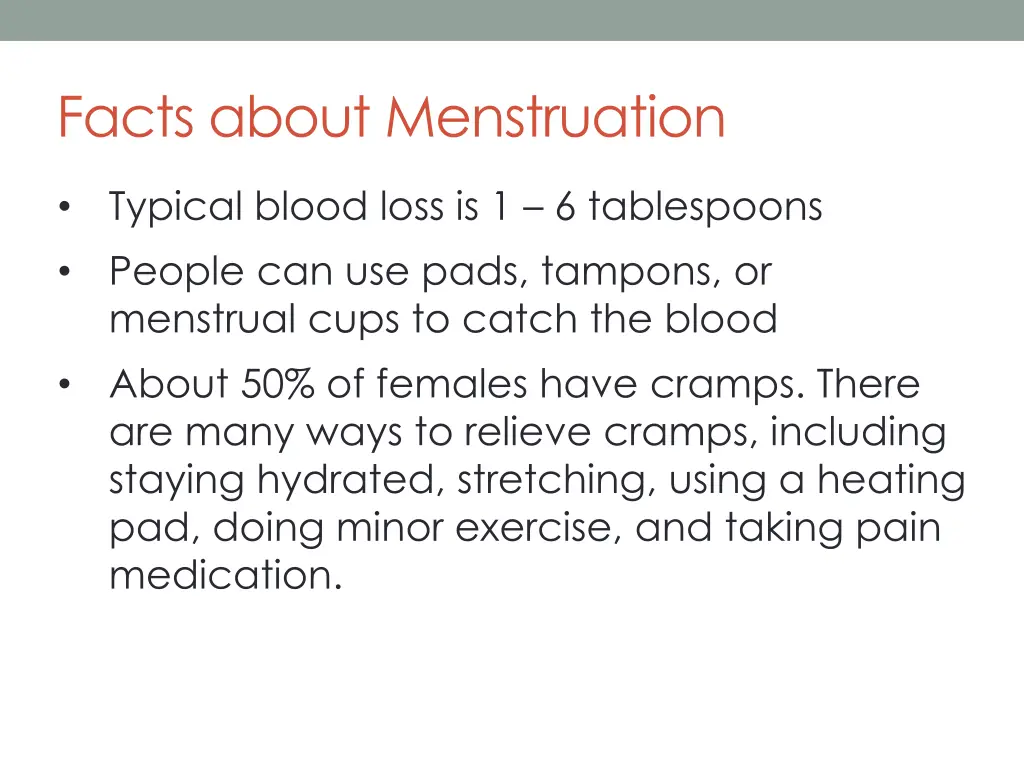 facts about menstruation