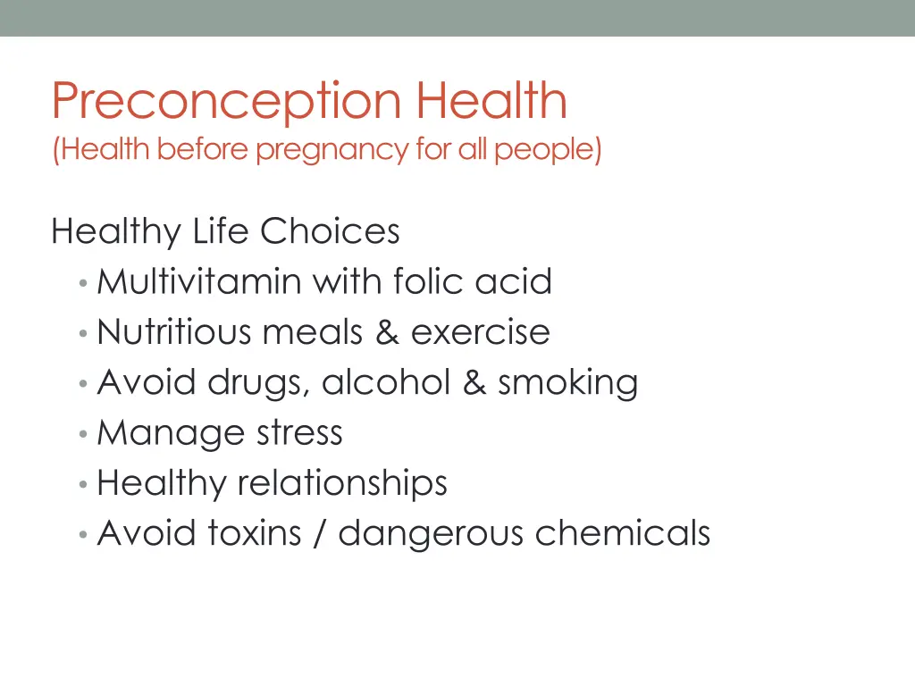 preconception health health before pregnancy