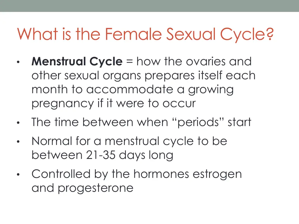 what is the female sexual cycle