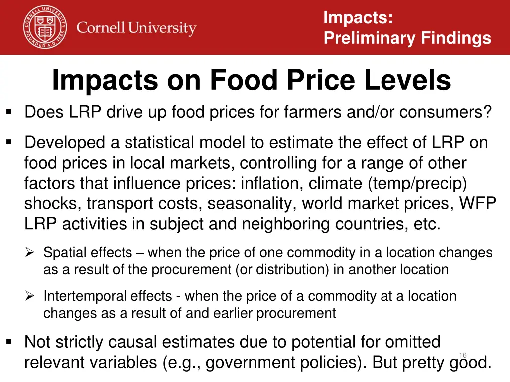 impacts preliminary findings 11