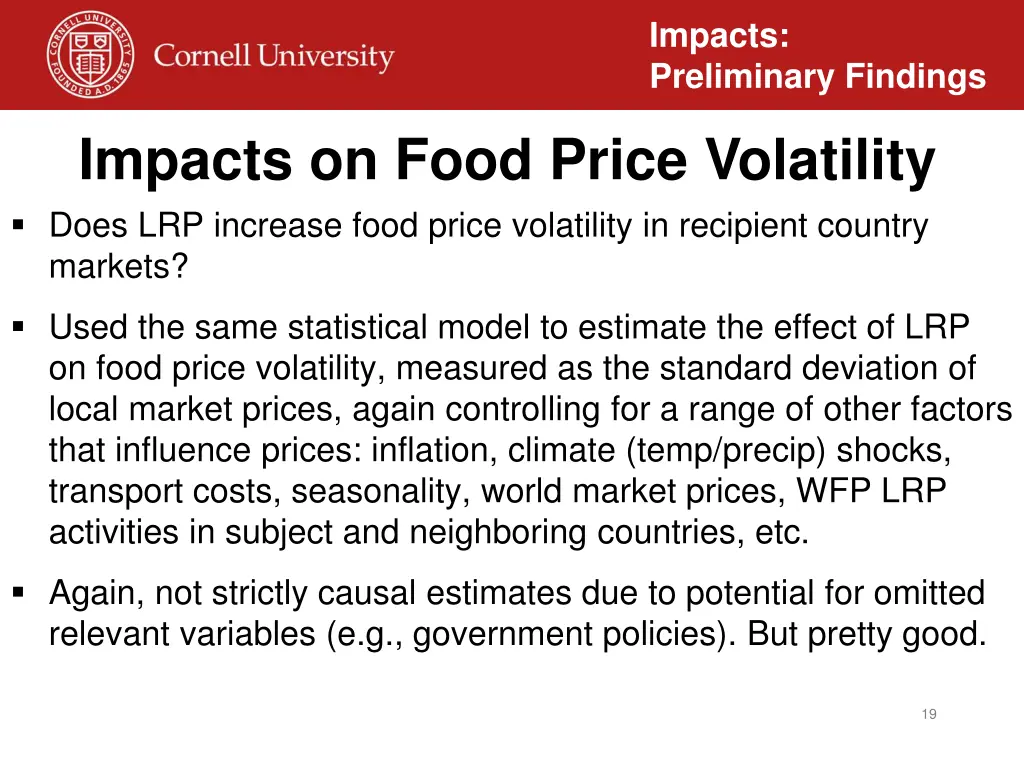 impacts preliminary findings 14