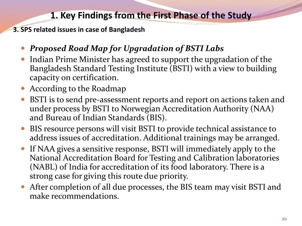 1 key findings from the first phase of the study 14