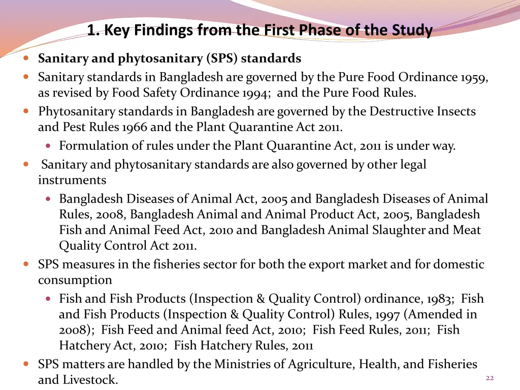 1 key findings from the first phase of the study 16