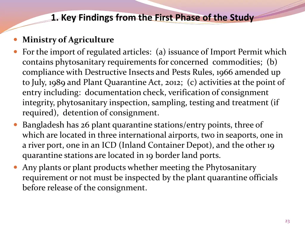 1 key findings from the first phase of the study 17