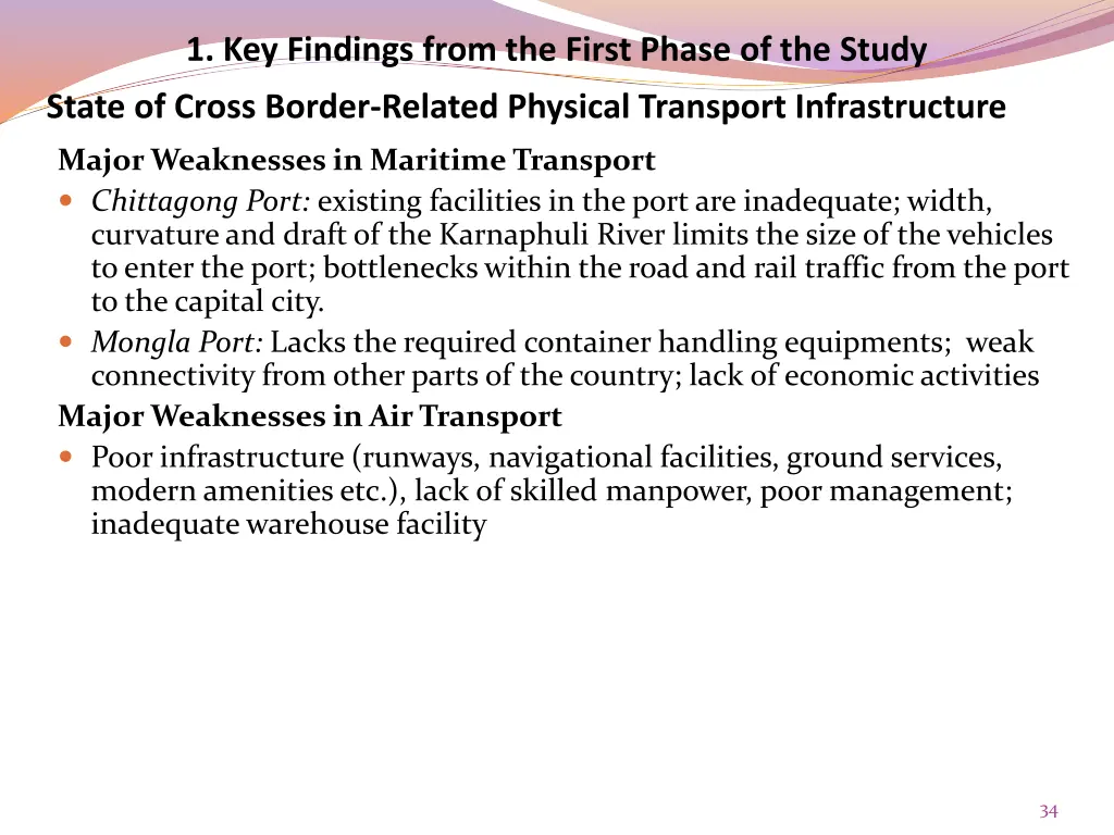 1 key findings from the first phase of the study 28