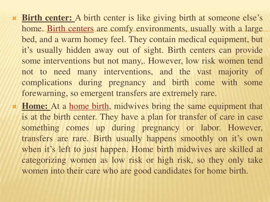 birth center a birth center is like giving birth