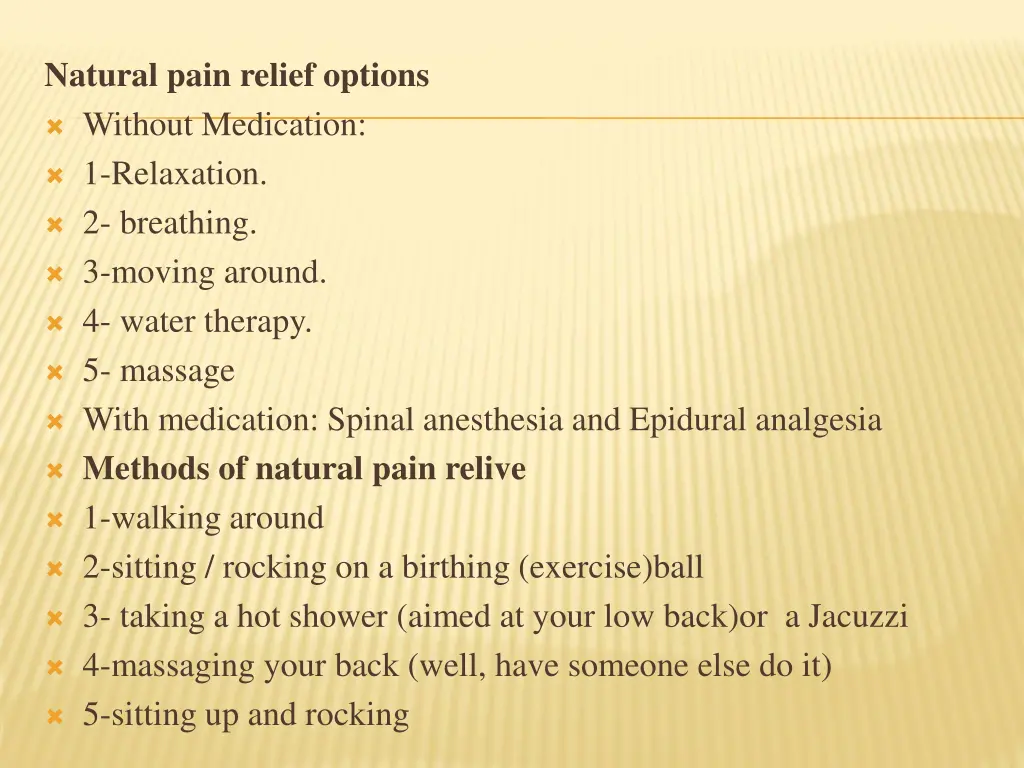 natural pain relief options without medication