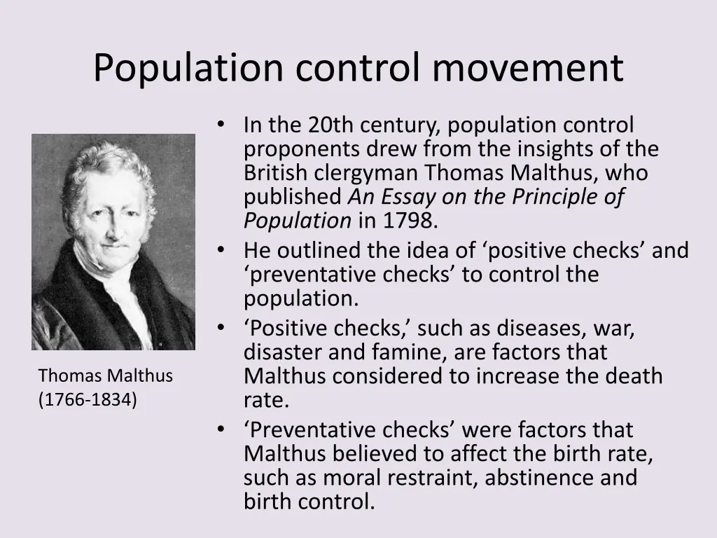 population control movement