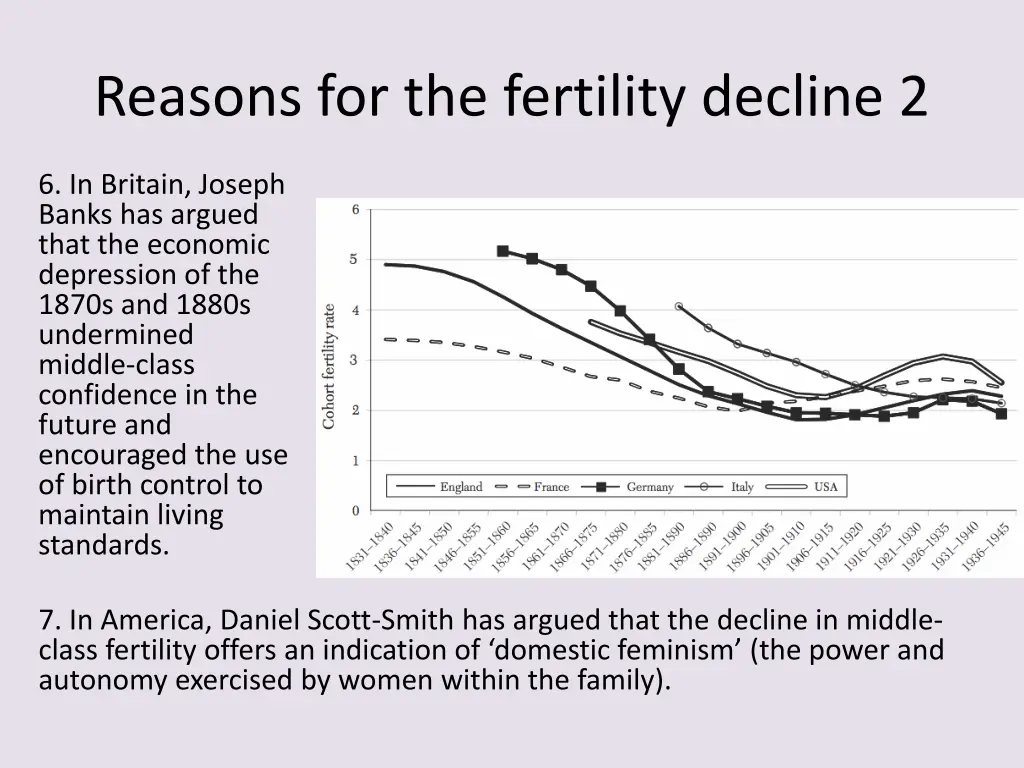 reasons for the fertility decline 2