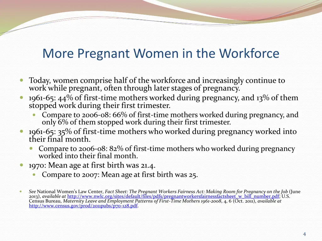 more pregnant women in the workforce